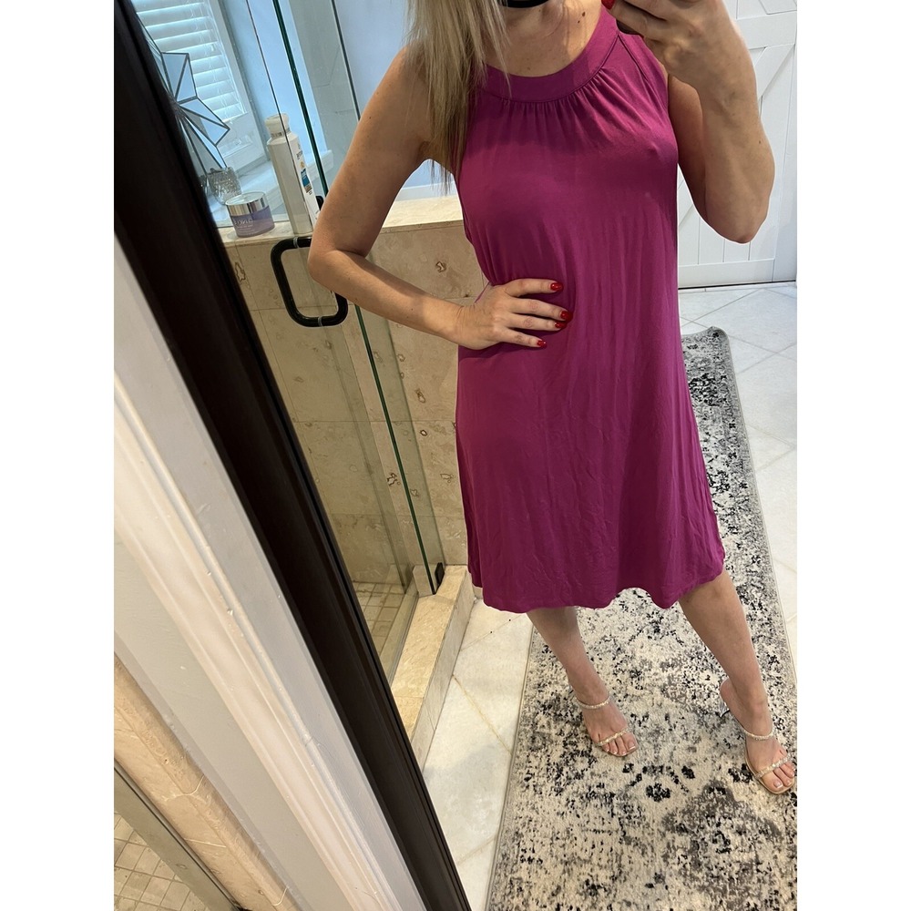 Tommy Bahama Pink Halter Dress Raspberry Summer Swing Sundress Large